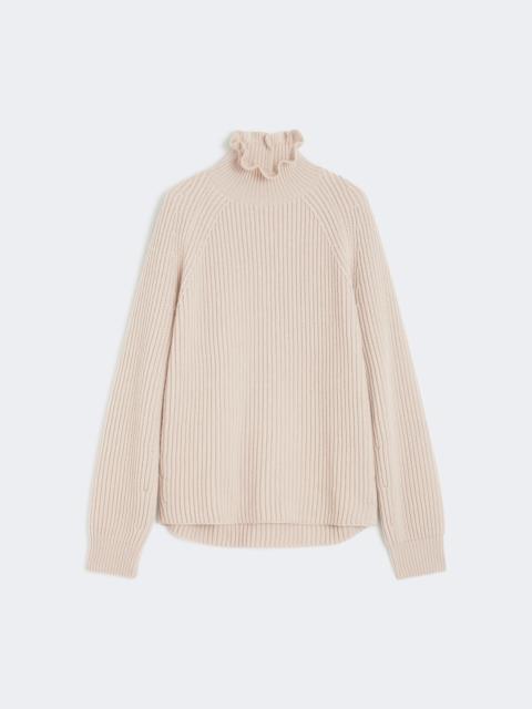 Cotton cordonnet oversized jumper - SAND