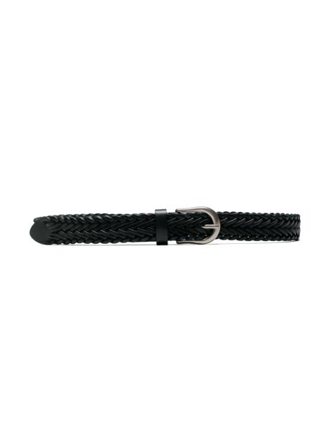 Leather Mesh Belt Black