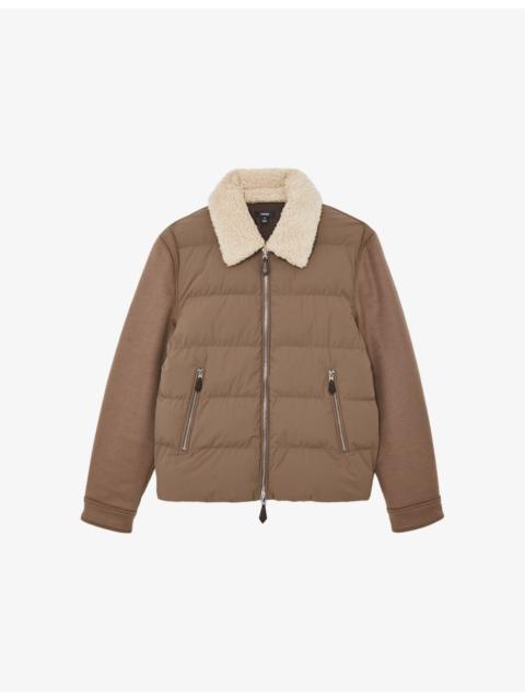 Maximus Wool-Sleeve Quilted Nylon Puffer Jacket