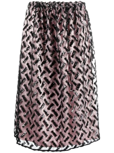 sequinned A-line skirt