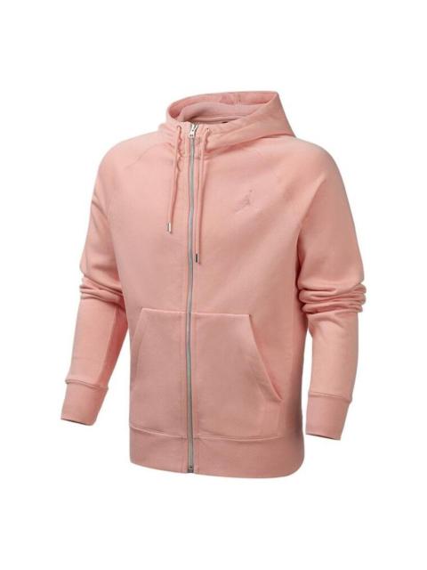 Men's Air Jordan Solid Color Zipper Hooded Jacket Pink AV2961-623