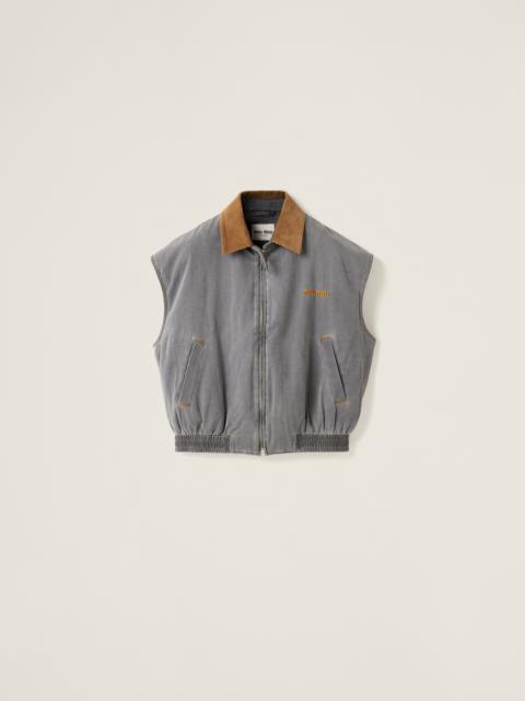 Chambray blouson vest