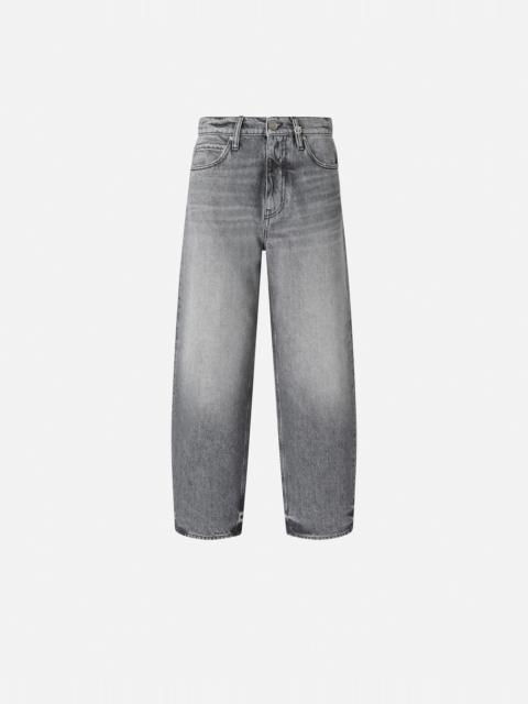 GREY DENIM BALLOON-FIT JEANS