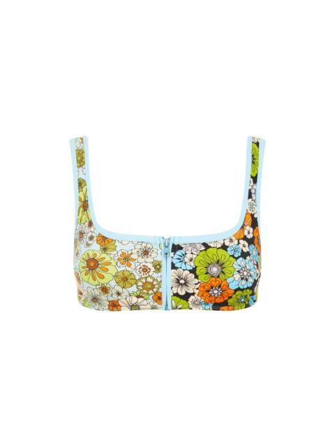 Orange Blossom Zip Scoop Top