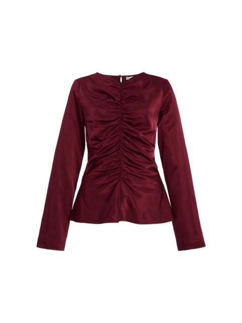 Allure Gathered Top burgundy