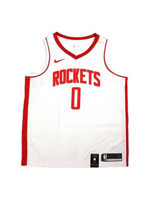 Nike Basketball Sports Vest Rockets Westbrook 0 White BV7990-104
