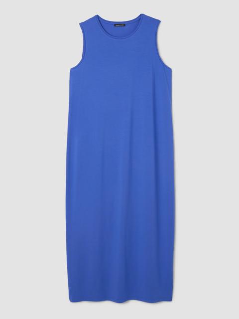 Stretch Jersey Knit Round Neck Dress