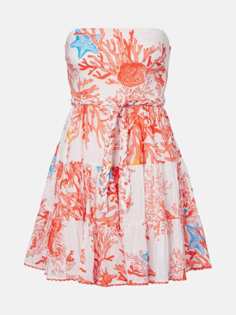 Christine printed cotton minidress