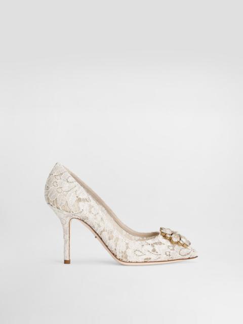 Pump in Taormina lace with crystals
