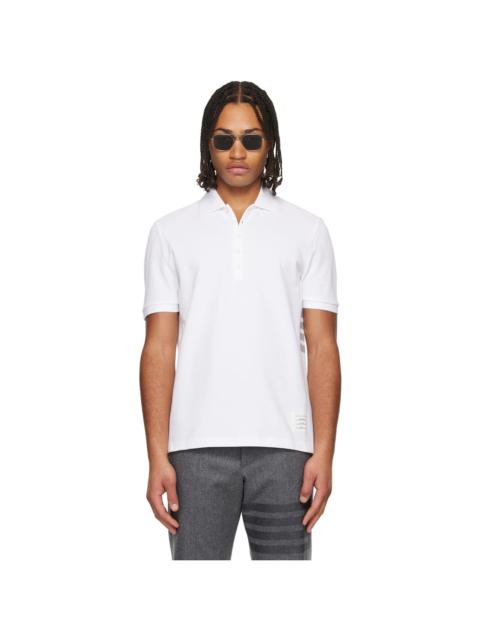White Classic Pique 4-Bar Polo