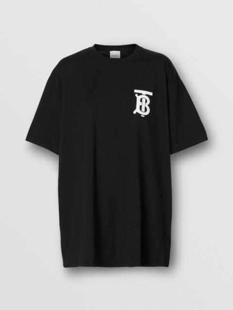 Monogram Motif Cotton Oversized T-shirt