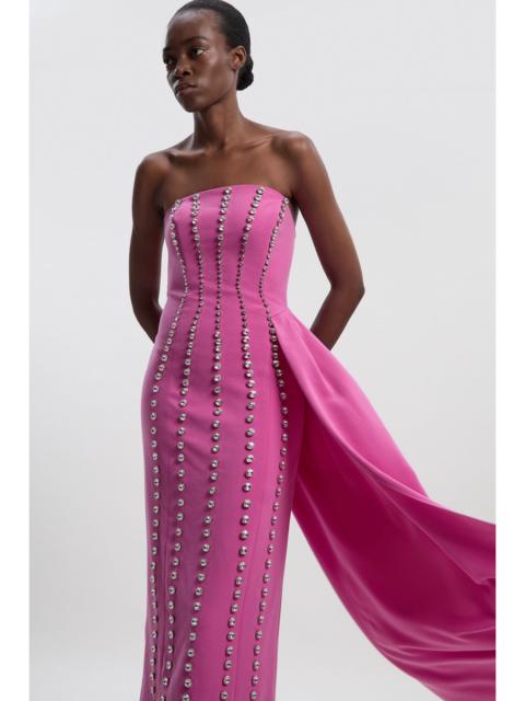Tall Crystal Embellished Woven Plunge Detail Maxi Dress