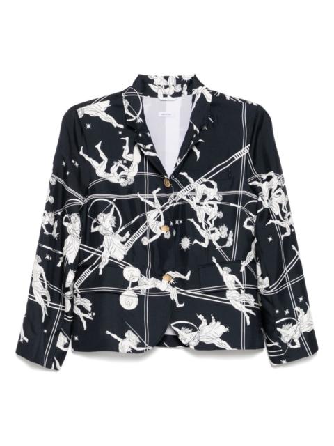 graphic-print sport coat