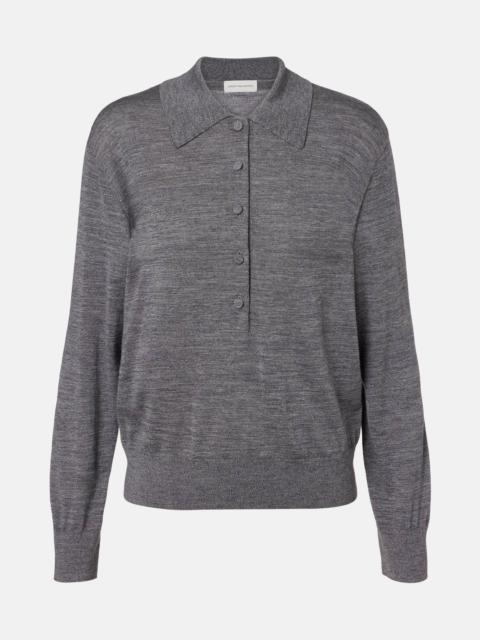 Wool polo sweater