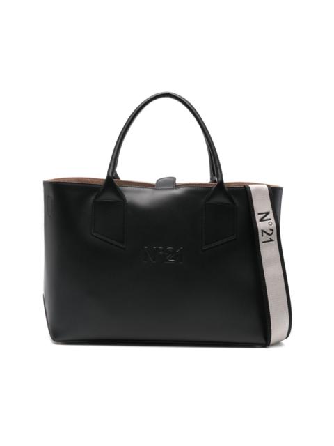 logo-embossed tote bag