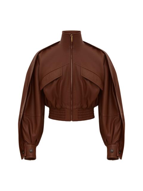 LUNA LEATHER BOMBER JACKET