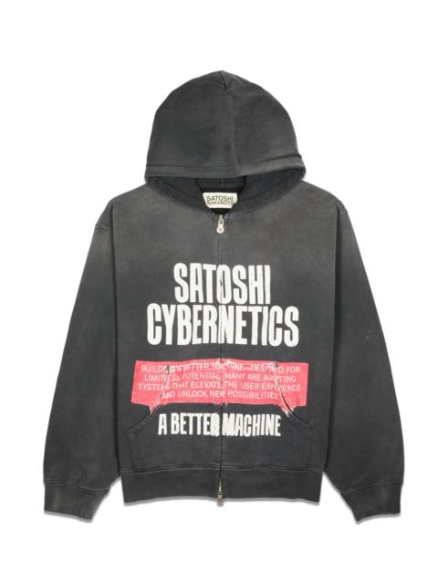 Satoshi Nakamoto Cybernetics Zip Up Hoodie Black