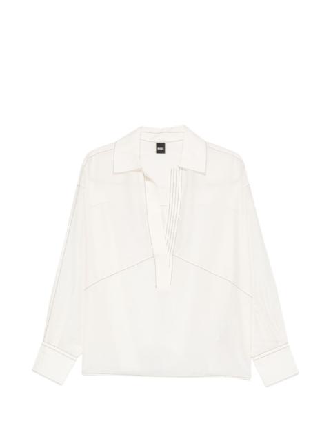 Brizzy V-neck panelled top