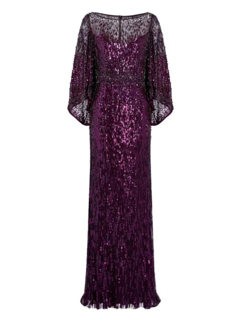 Ines sequin-embellished maxi dress