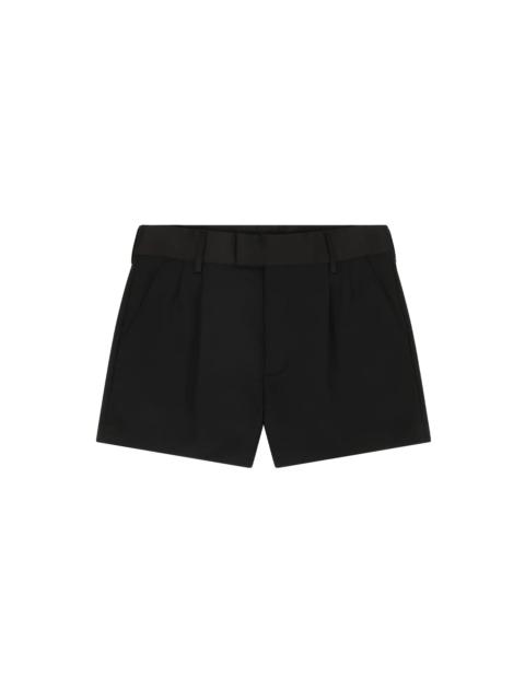 COMPACT SHORTS BLACK WOOL