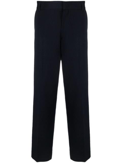 straight-leg wool-blend trousers