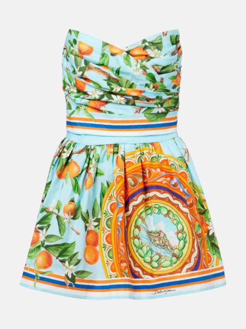 Printed cotton romper