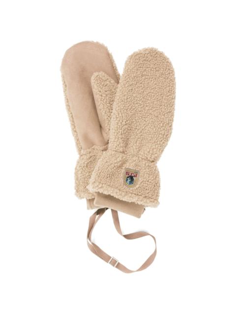 logo-patch bouclé gloves