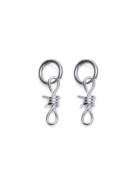 BARBED WIRE EARRINGS SILVER