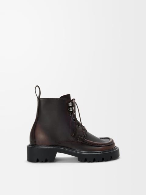 Sierra combat ankle boot in brushed-off calfskin
