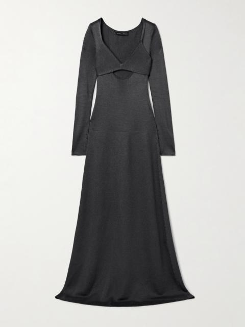 Nalani Layered Cutout Micro Modal-blend Maxi Dress