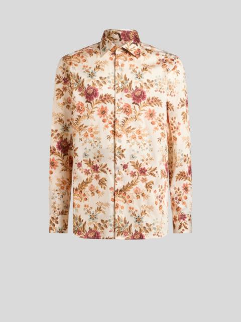 COTTON SHIRT WITH ALL-OVER FLORAL PRINT