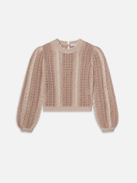 Femme Cable Mix Sweater in Blush Multi