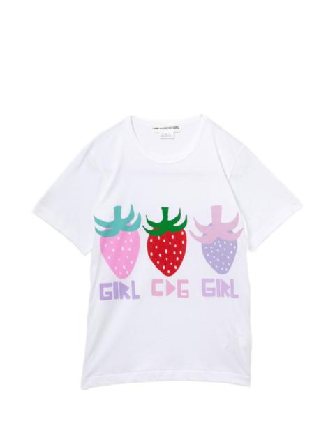 strawberry print T-shirt
