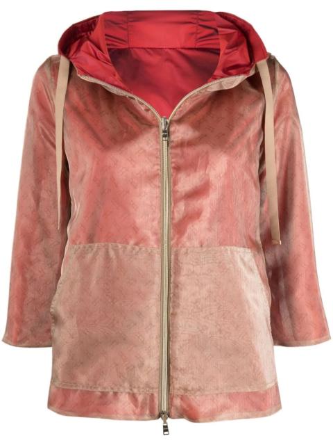 velour zip-up hoodie