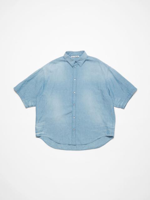 Button-up shirt logo stamp - Mid blue