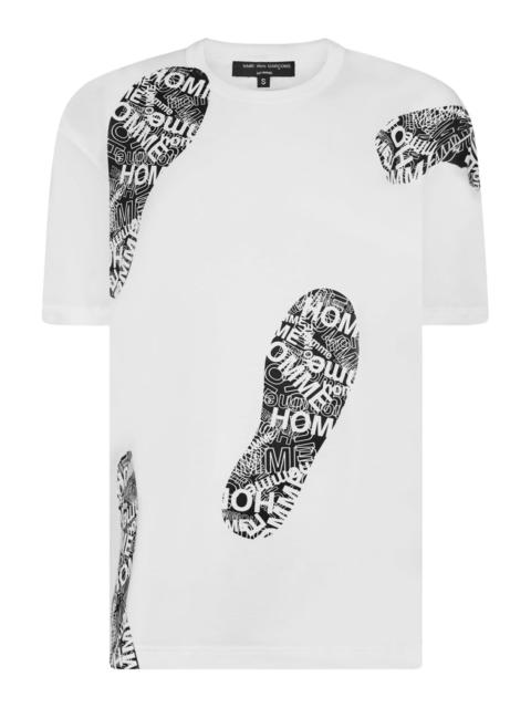 SHOE PRINT T-SHIRT | WHITE/BLACK