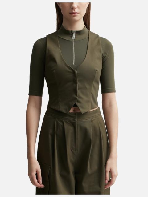 GILET WITH STRAPS DETAILS