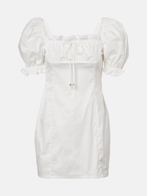 Ligia lace-trimmed cotton minidress