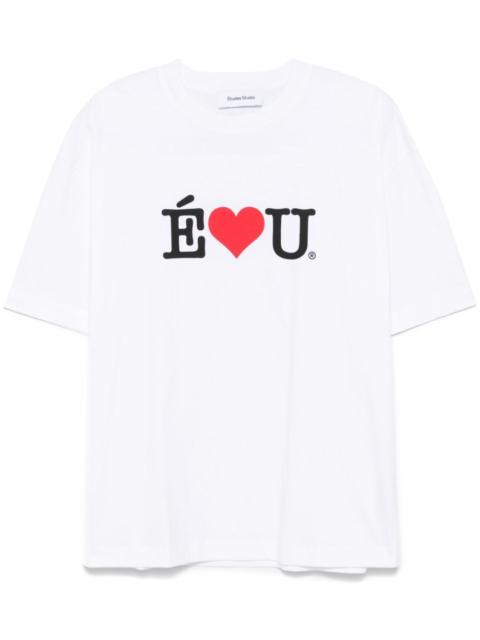 slogan-print T-shirt