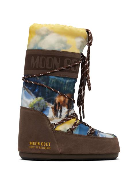 Brown Moon Boot Edition Icon Postcard Boots