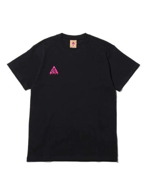 Nike ACG Small Logo Casual Short Sleeve Black / Purple Red BQ7343-013