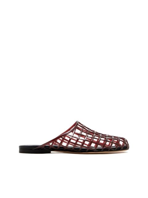 Barcelona jelly lattice-detail mules