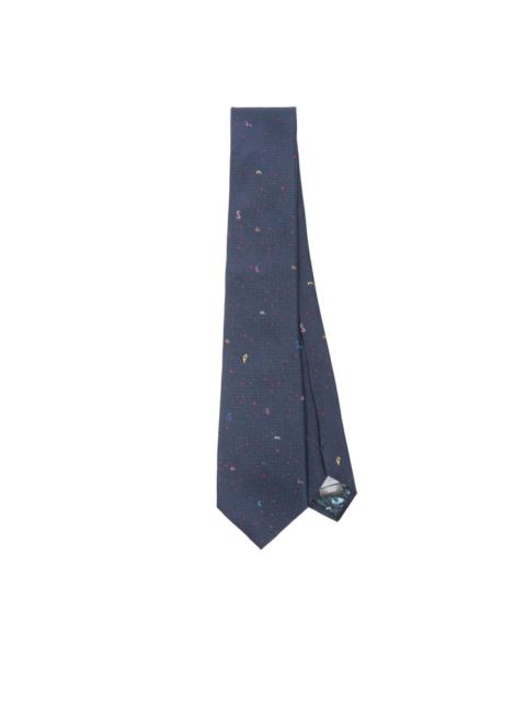 patterned-jacquard tie