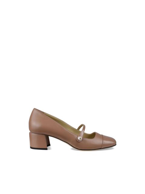 Elisa pearl strap pumps