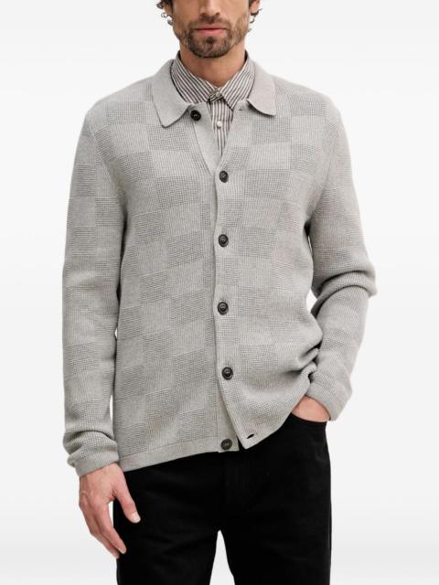 Falton check button cardigan