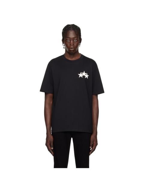 Black Three Star T-shirt