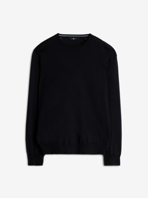 Classic Cotton Long Sleeve Sweater in Navy
