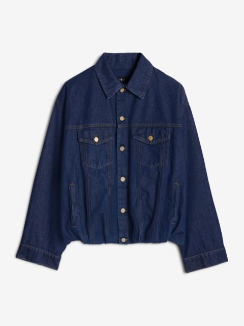 MANKIND Gathered Jacket in Indigo Soul
