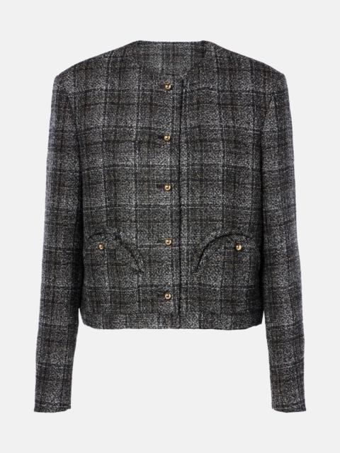 Lulua checked wool-blend bouclé jacket