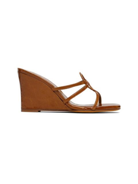 Brown Opera Wedge Heeled Sandals